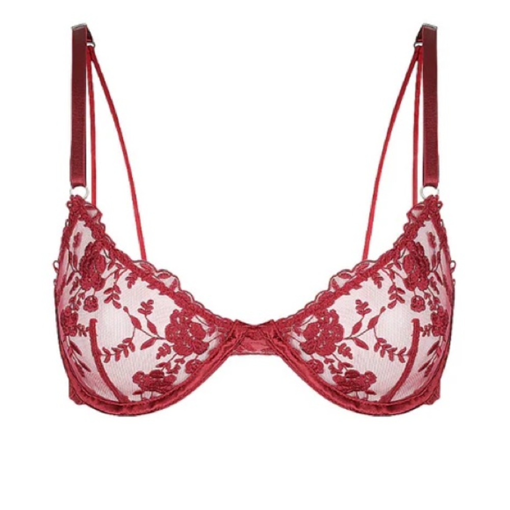 Nicolette Red Lace Underwire Bra